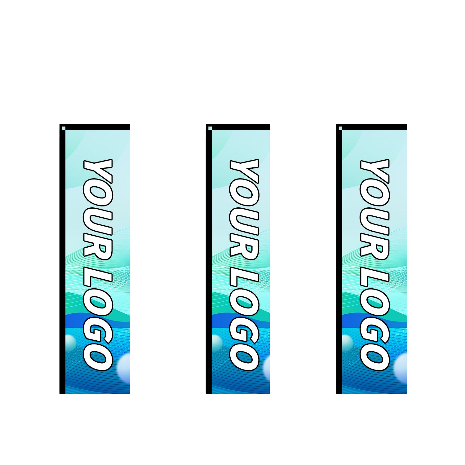 Custom Flag Feather Blade Teardrop Rectangle Flag 8FT/10FT/12FT (Flag ONLY)