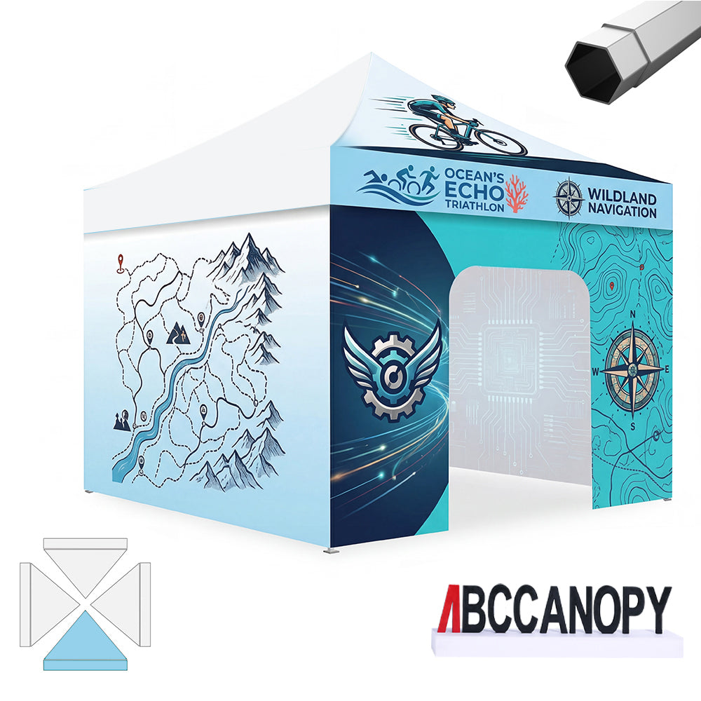 Custom Canopy Tent Pop Up Shelter (S1 Nova Base-Frame) - 8x8, 10x10, 10x15, 10x20