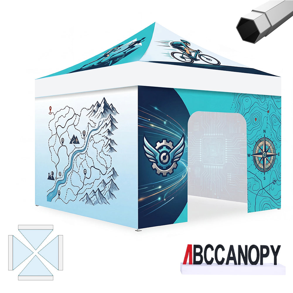 Custom Canopy Tent Pop Up Shelter (S1 Nova Base-Frame) - 8x8, 10x10, 10x15, 10x20