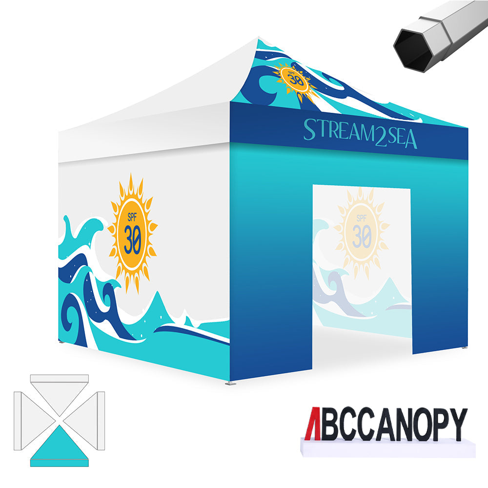 Custom Canopy Tent Pop Up Shelter (S1 Nova Base-Frame) - 8x8, 10x10, 10x15, 10x20