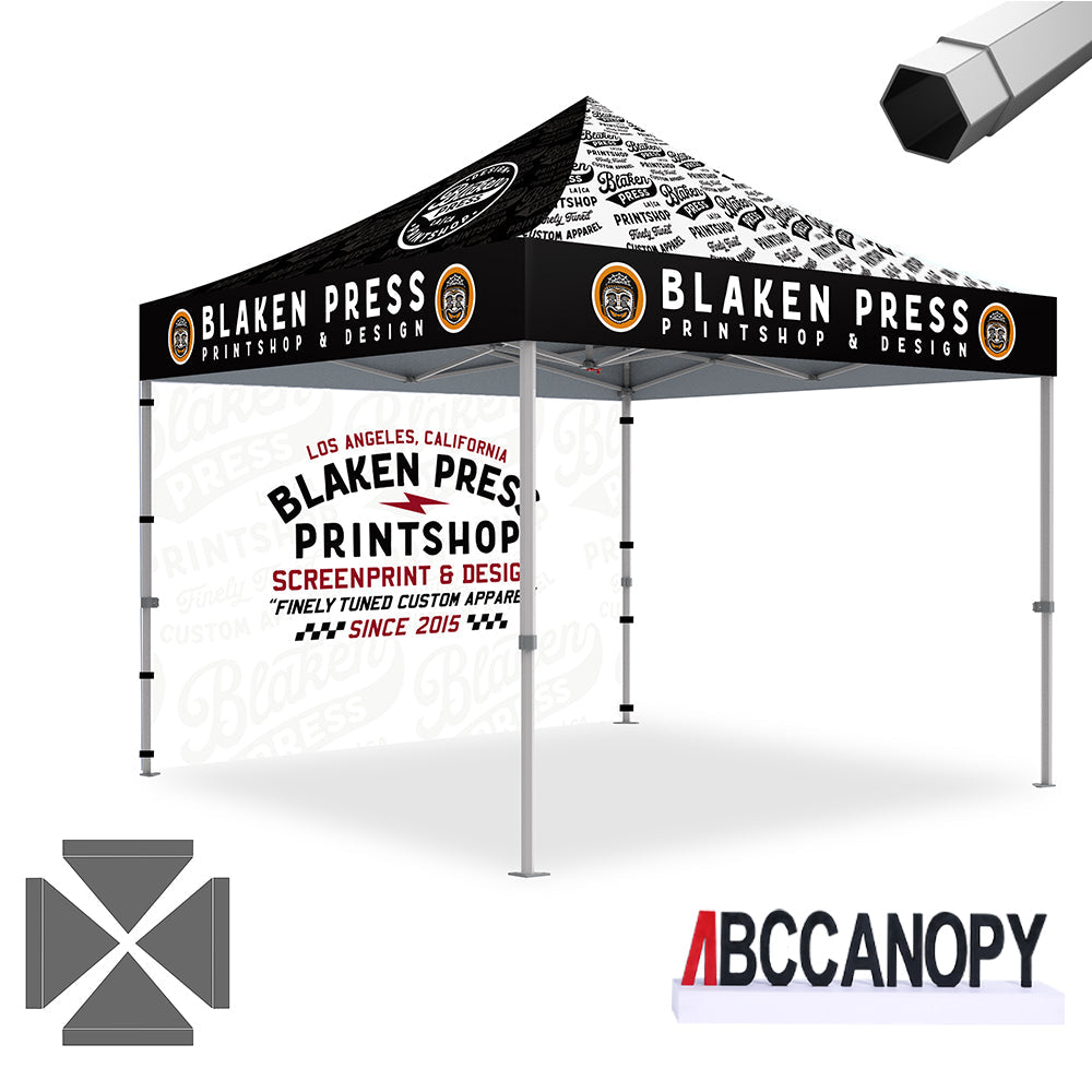 Custom Canopy Tent Pop Up Shelter (S1 Nova Base-Frame) - 8x8, 10x10, 10x15, 10x20