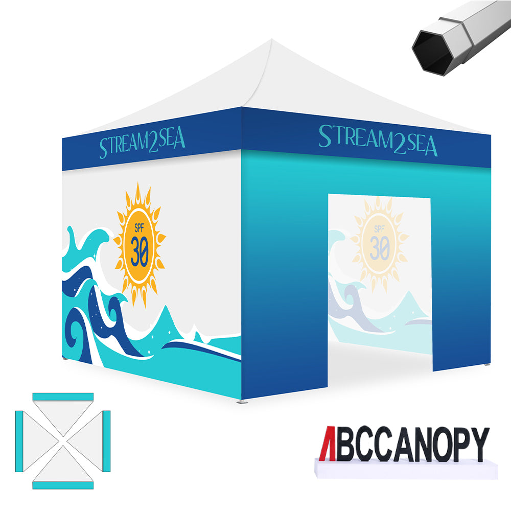 Custom Canopy Tent Pop Up Shelter (S1 Nova Base-Frame) - 8x8, 10x10, 10x15, 10x20