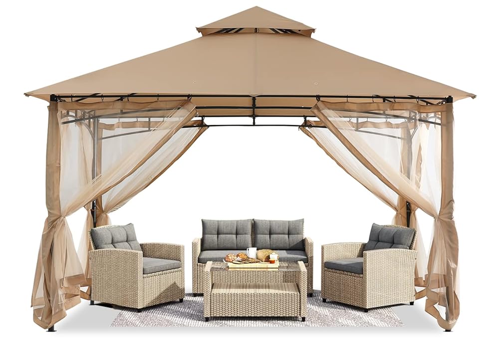 9x9/11x11/10x12 Patio Gazebo (Mesh Wall)