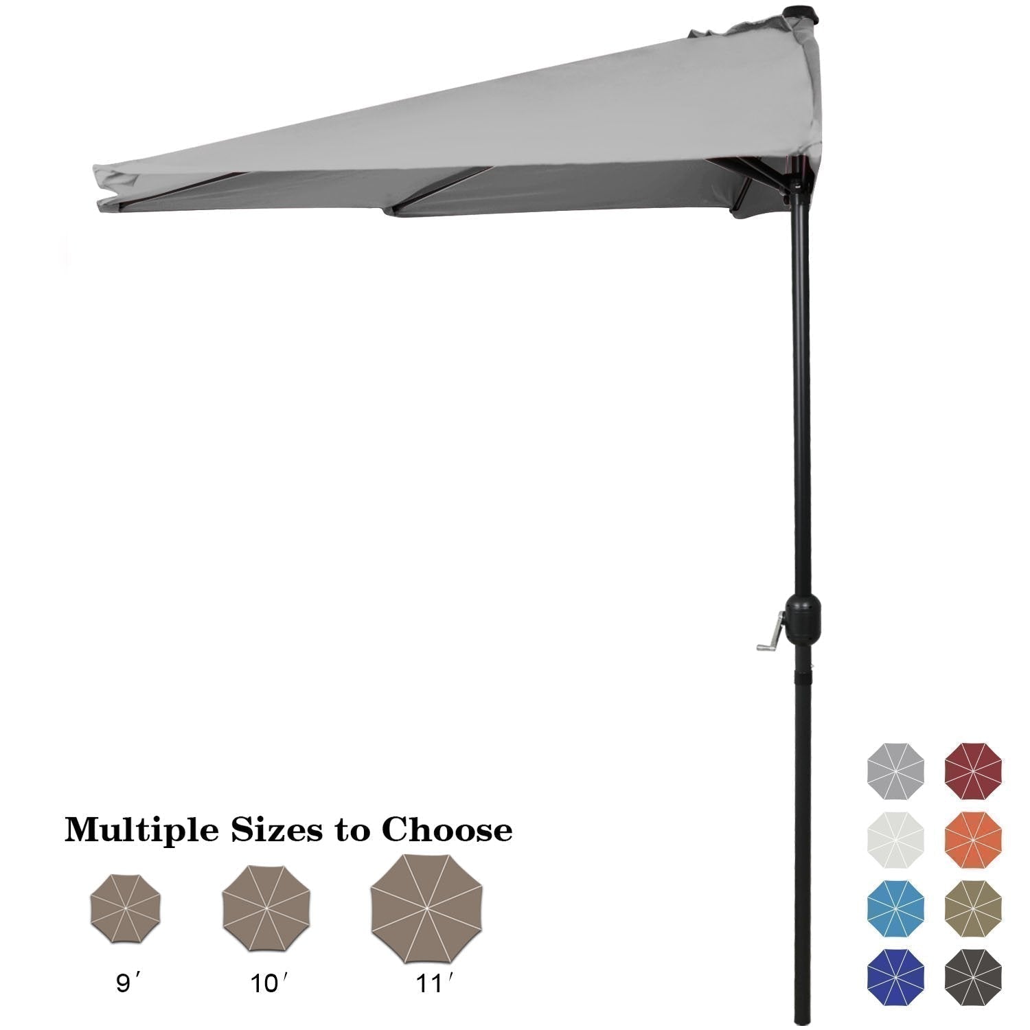 Patio Umbrella Half Round Outdoor Umbrella