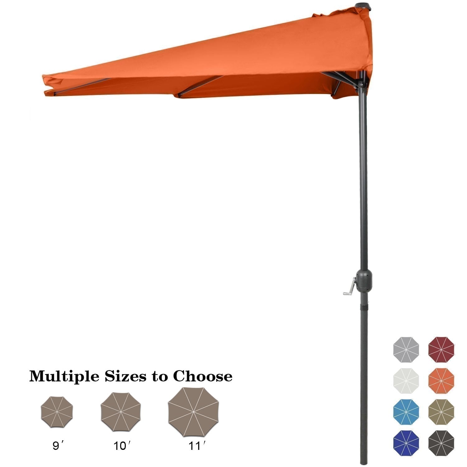 Patio Umbrella Half Round Outdoor Umbrella