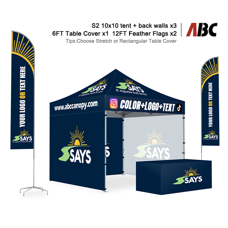 Custom Canopy 10x10 Full Case Vision Super Value Package S2