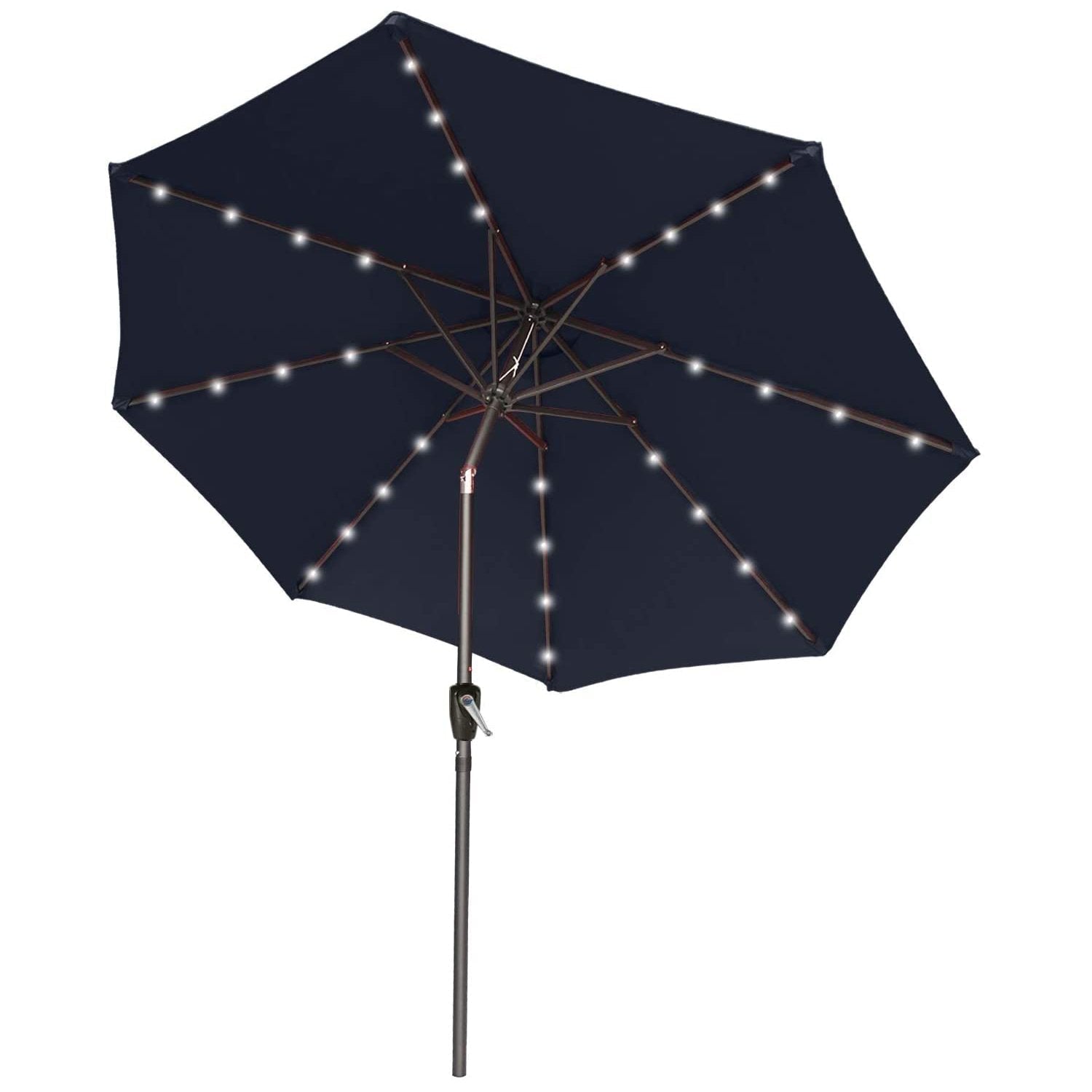 Patio Solar Umbrella Outdoor with 32LED Lights