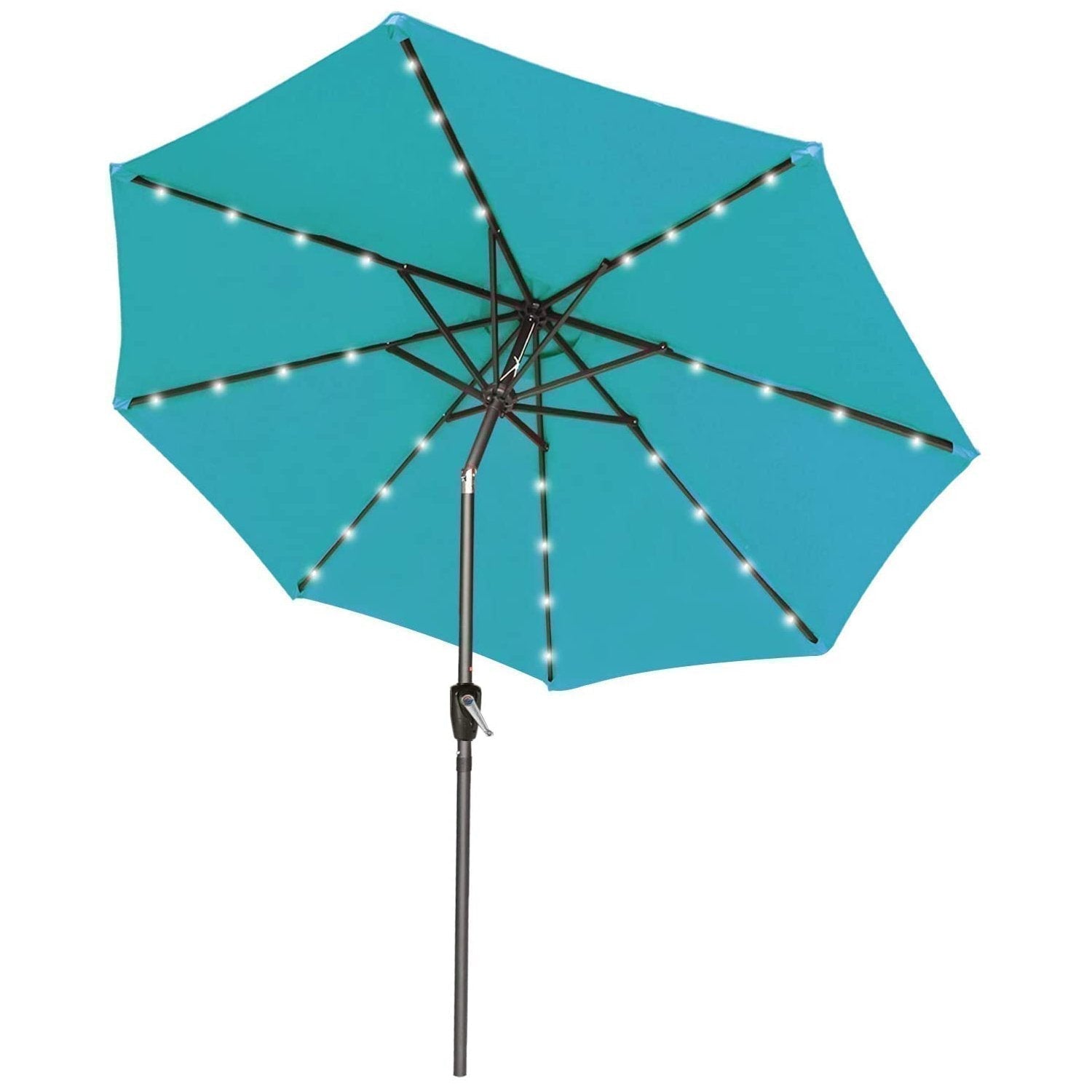Patio Solar Umbrella Outdoor with 32LED Lights