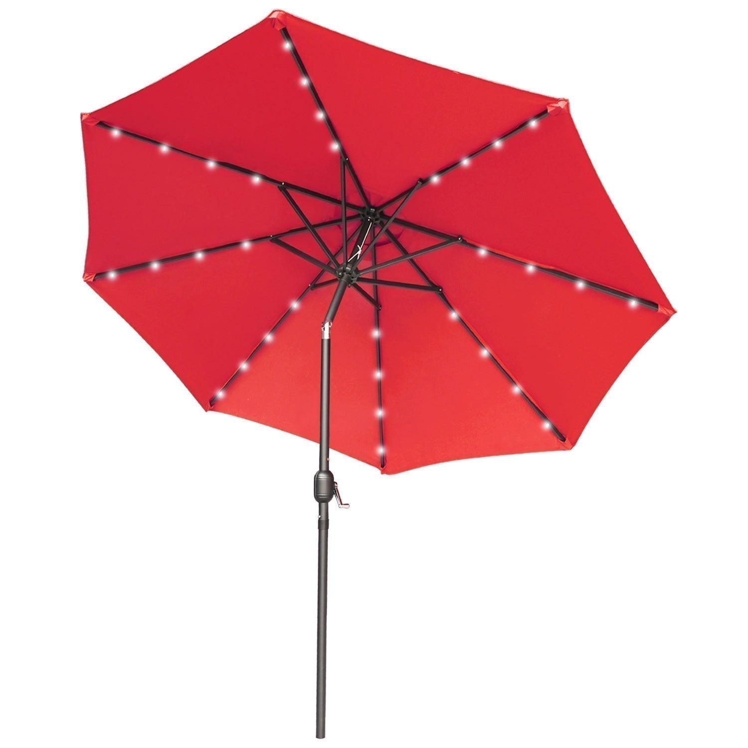 Patio Solar Umbrella Outdoor with 32LED Lights