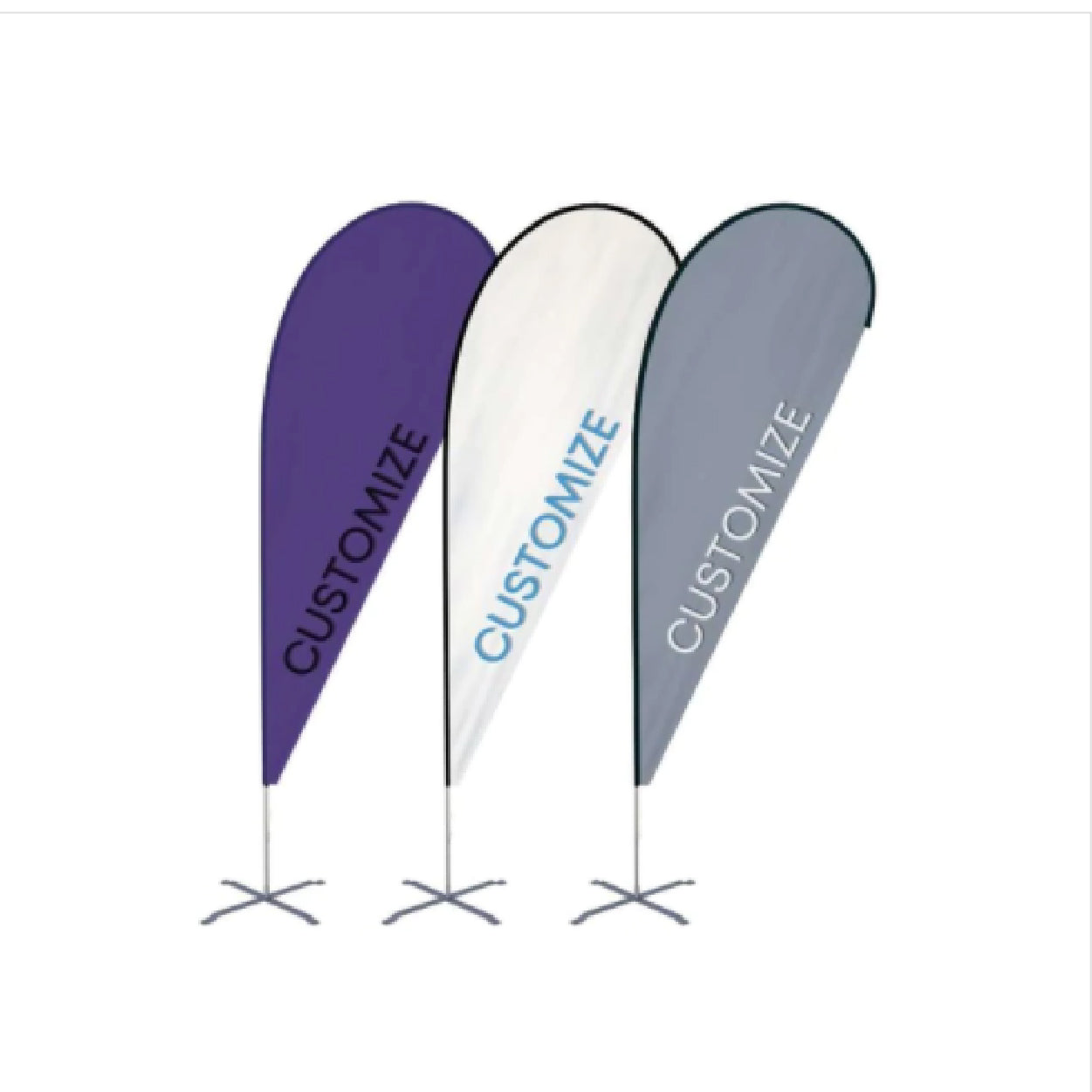 Custom Teardrop Flag 8FT/10FT/12FT (1 Flag)