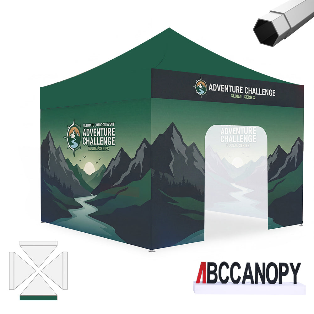 Custom Canopy Tent Pop Up Shelter (S1 Nova Base-Frame) - 8x8, 10x10, 10x15, 10x20