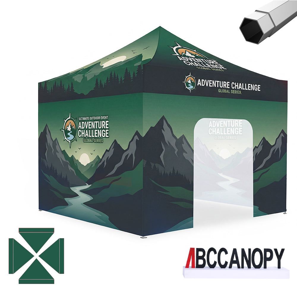 Custom Canopy Tent Pop Up Shelter (S1 Nova Base-Frame) - 8x8, 10x10, 10x15, 10x20