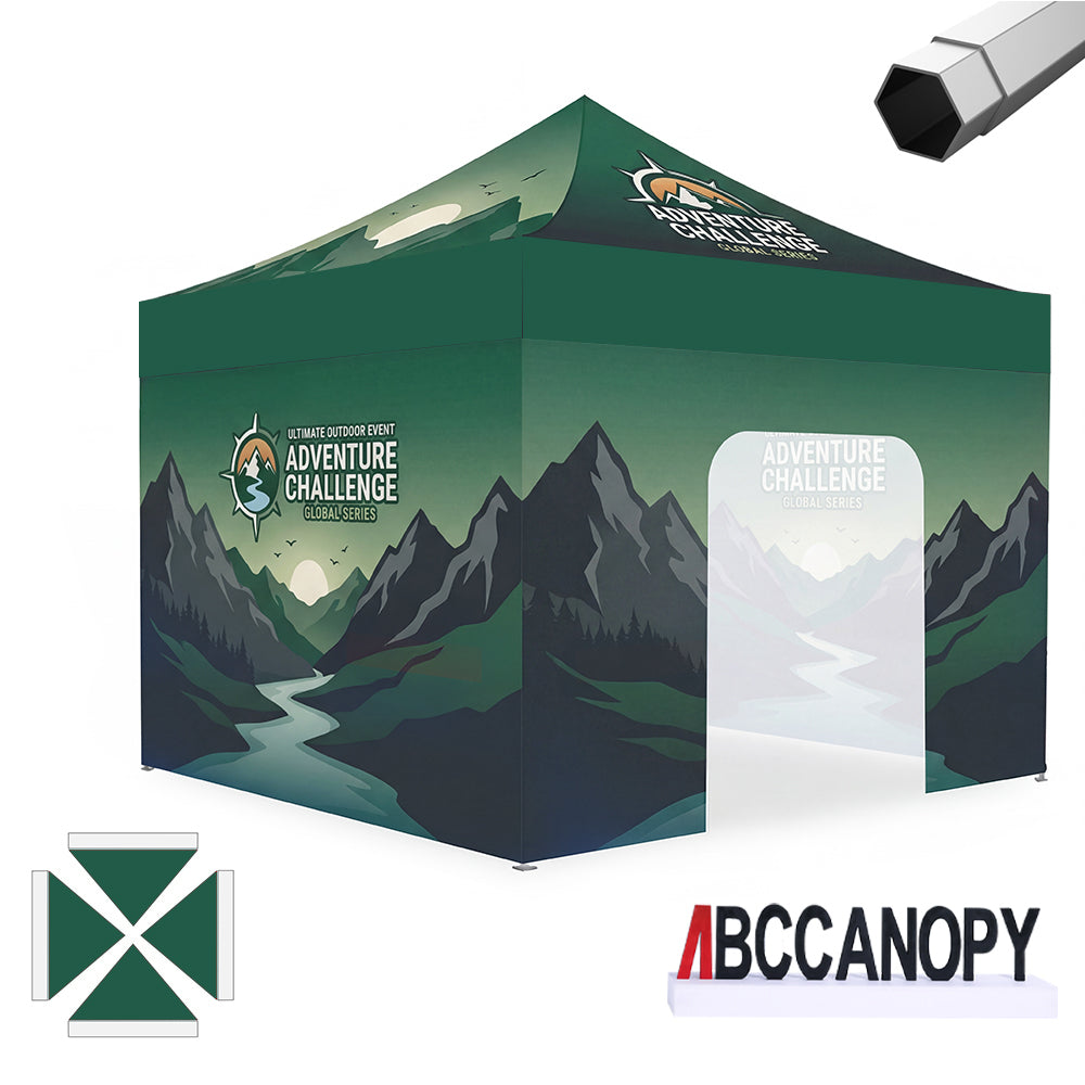 Custom Canopy Tent Pop Up Shelter (S1 Nova Base-Frame) - 8x8, 10x10, 10x15, 10x20