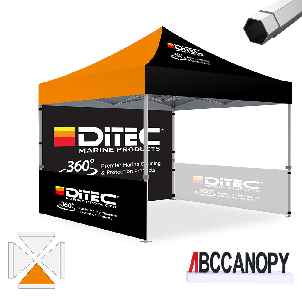 Custom Canopy Tent Pop Up Shelter (S1 Nova Base-Frame) - 8x8, 10x10, 10x15, 10x20
