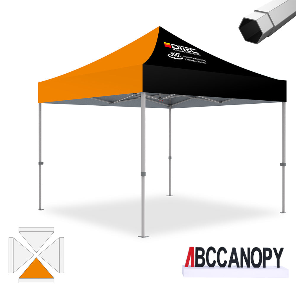 Custom Canopy Tent Pop Up Shelter (S1 Nova Base-Frame) - 8x8, 10x10, 10x15, 10x20