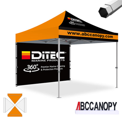 Custom Canopy Tent Pop Up Shelter (S1 Nova Base-Frame) - 8x8, 10x10, 10x15, 10x20