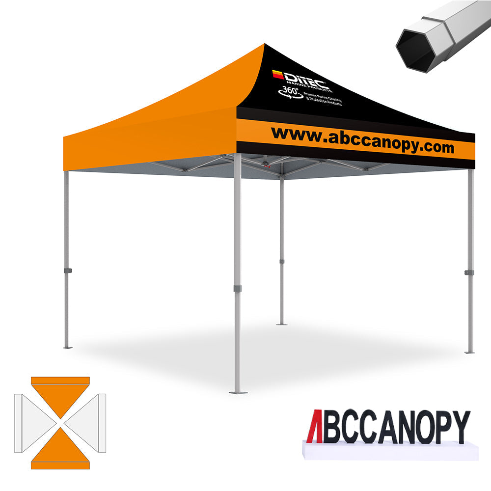 Custom Canopy Tent Pop Up Shelter (S1 Nova Base-Frame) - 8x8, 10x10, 10x15, 10x20