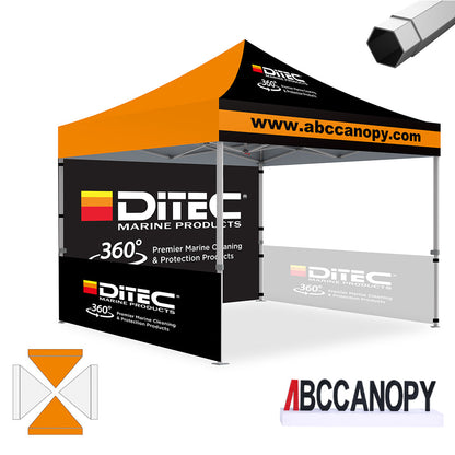 Custom Canopy Tent Pop Up Shelter (S1 Nova Base-Frame) - 8x8, 10x10, 10x15, 10x20