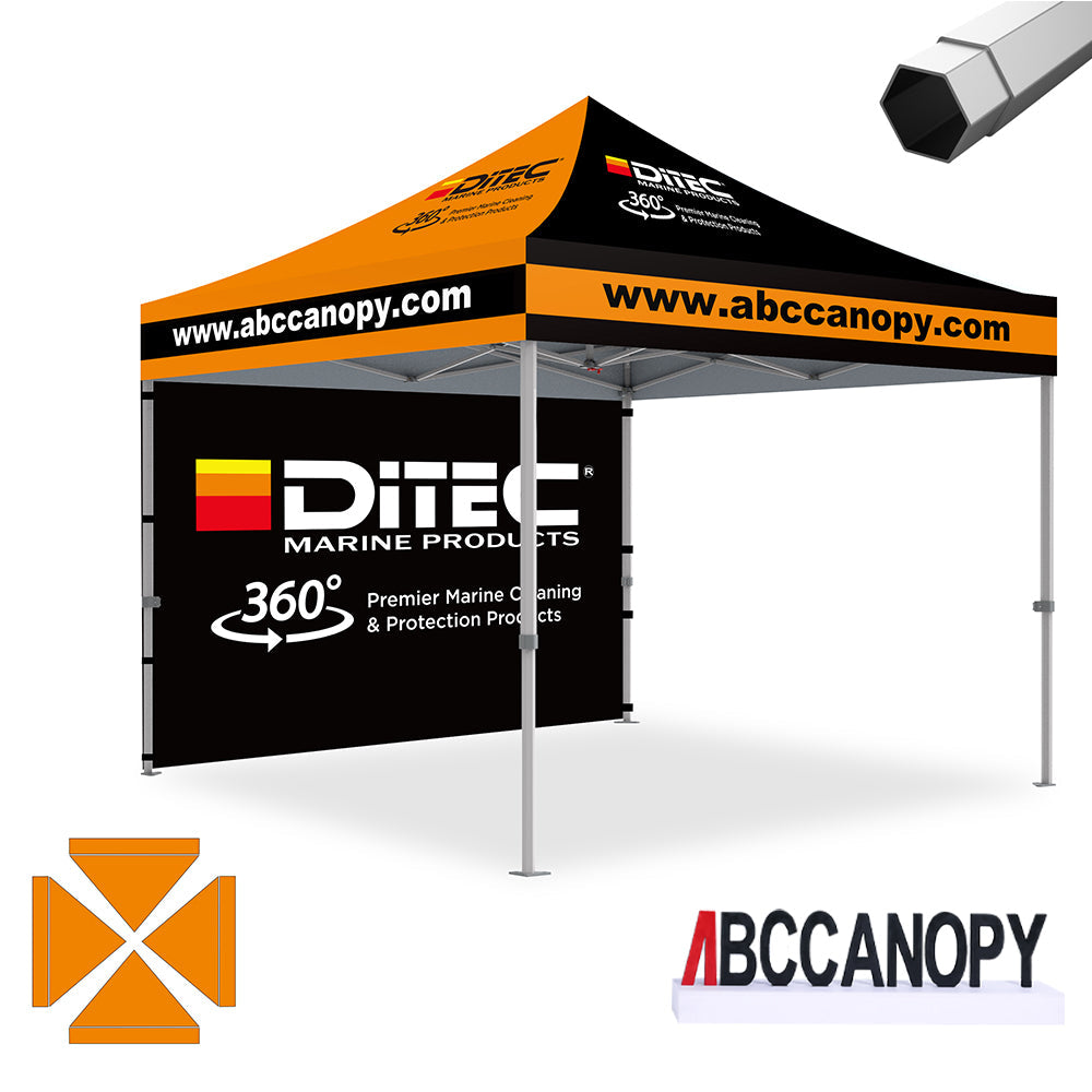 Custom Canopy Tent Pop Up Shelter (S1 Nova Base-Frame) - 8x8, 10x10, 10x15, 10x20