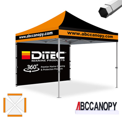 Custom Canopy Tent Pop Up Shelter (S1 Nova Base-Frame) - 8x8, 10x10, 10x15, 10x20
