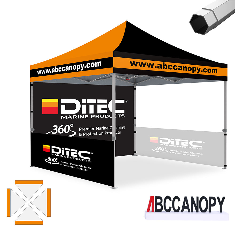 Custom Canopy Tent Pop Up Shelter (S1 Nova Base-Frame) - 8x8, 10x10, 10x15, 10x20