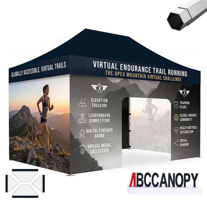 Custom Canopy Tent Pop Up Shelter (S1 Nova Base-Frame) - 8x8, 10x10, 10x15, 10x20
