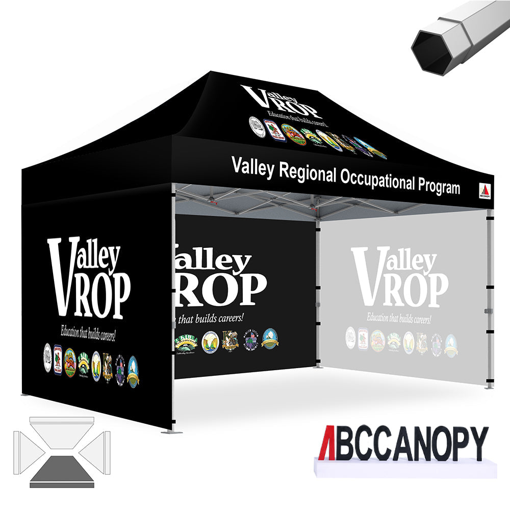 Custom Canopy Tent Pop Up Shelter (S1 Nova Base-Frame) - 8x8, 10x10, 10x15, 10x20