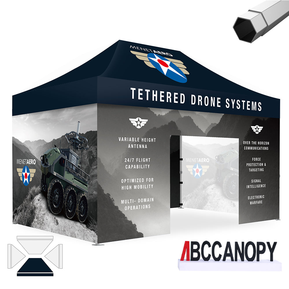 Custom Canopy Tent Pop Up Shelter (S1 Nova Base-Frame) - 8x8, 10x10, 10x15, 10x20