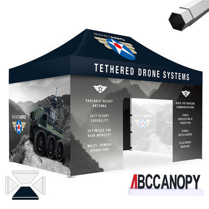 Custom Canopy Tent Pop Up Shelter (S1 Nova Base-Frame) - 8x8, 10x10, 10x15, 10x20