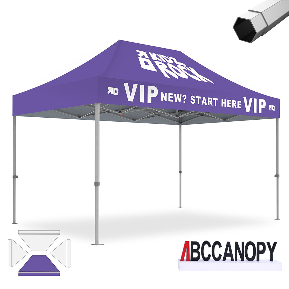 Custom Canopy Tent Pop Up Shelter (S1 Nova Base-Frame) - 8x8, 10x10, 10x15, 10x20
