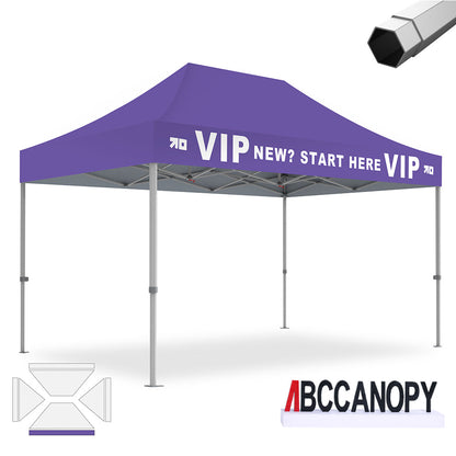 Custom Canopy Tent Pop Up Shelter (S1 Nova Base-Frame) - 8x8, 10x10, 10x15, 10x20