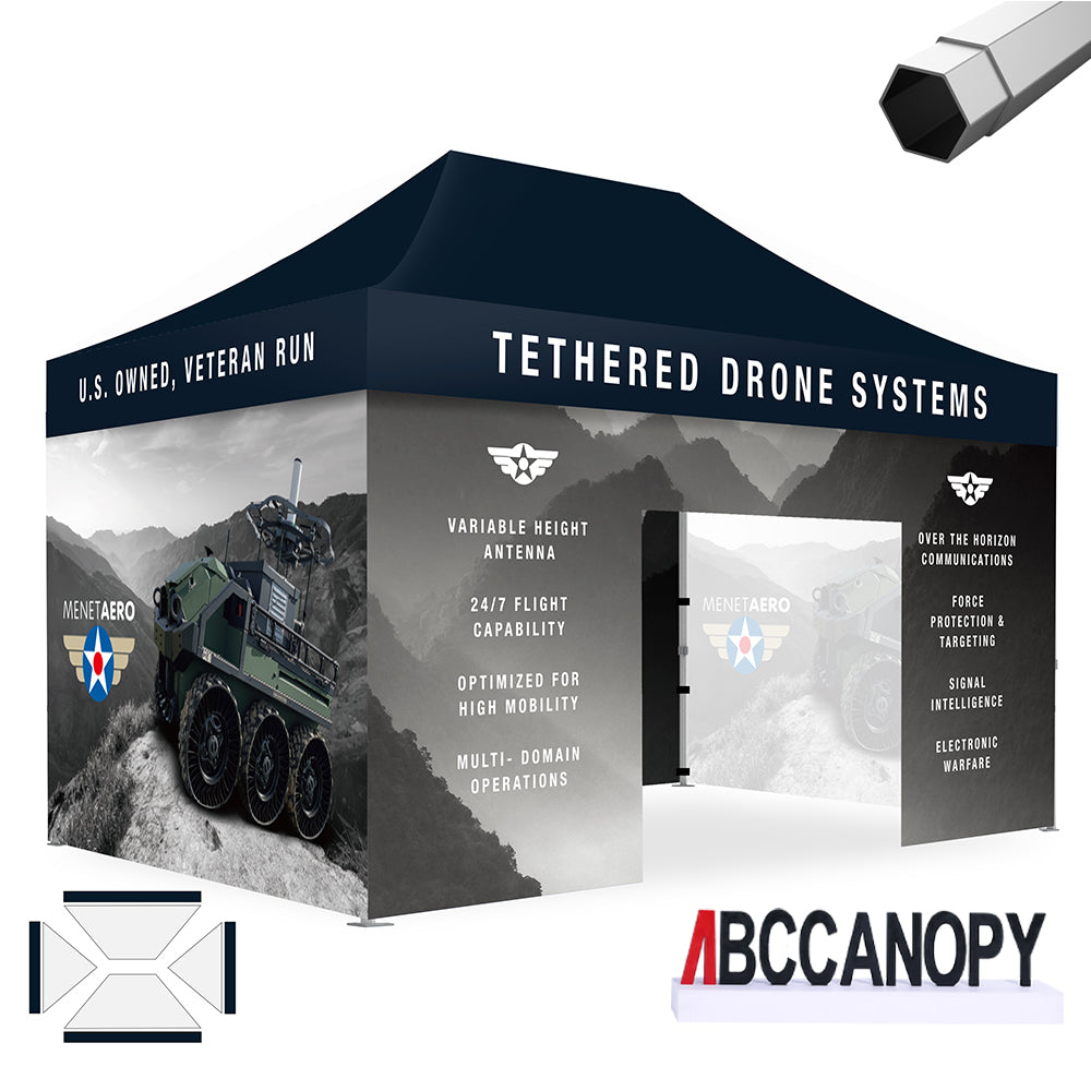 Custom Canopy Tent Pop Up Shelter (S1 Nova Base-Frame) - 8x8, 10x10, 10x15, 10x20