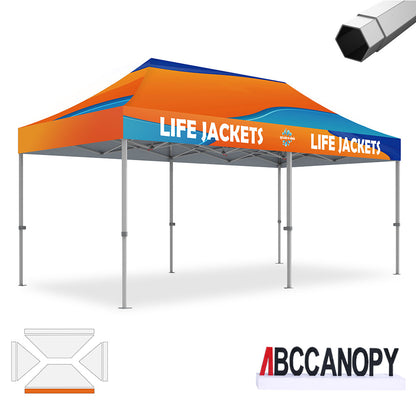 Custom Canopy Tent Pop Up Shelter (S1 Nova Base-Frame) - 8x8, 10x10, 10x15, 10x20