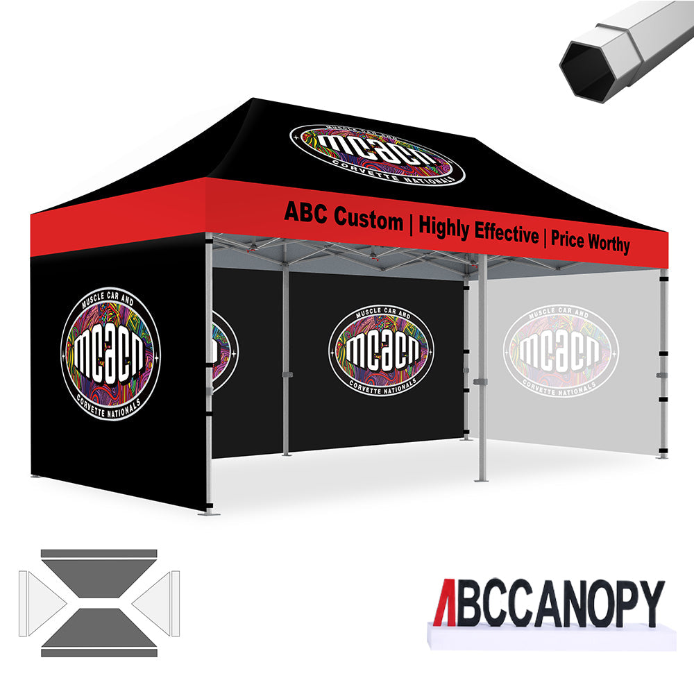 Custom Canopy Tent Pop Up Shelter (S1 Nova Base-Frame) - 8x8, 10x10, 10x15, 10x20