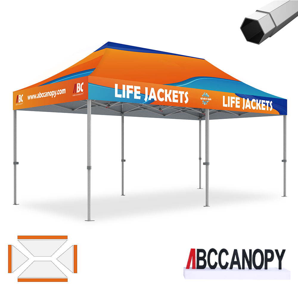 Custom Canopy Tent Pop Up Shelter (S1 Nova Base-Frame) - 8x8, 10x10, 10x15, 10x20