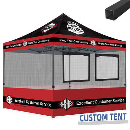 Custom Canopy Food Booth with Windows &amp; Mesh