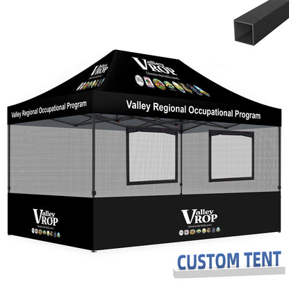 Custom Canopy Food Booth with Windows &amp; Mesh