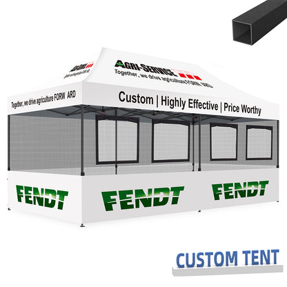 Custom Canopy Food Booth with Windows &amp; Mesh