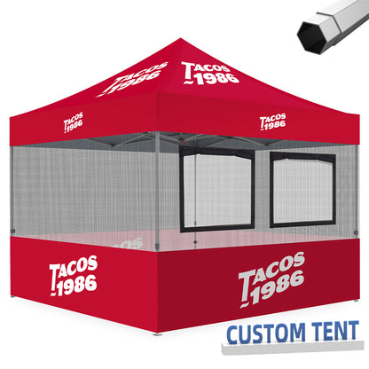 Custom Canopy Food Booth with Windows &amp; Mesh