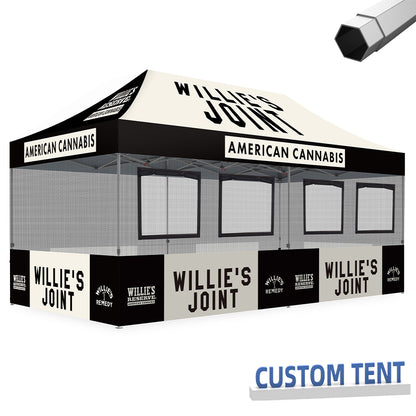 Custom Canopy Food Booth with Windows &amp; Mesh