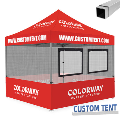 Custom Canopy Food Booth with Windows &amp; Mesh