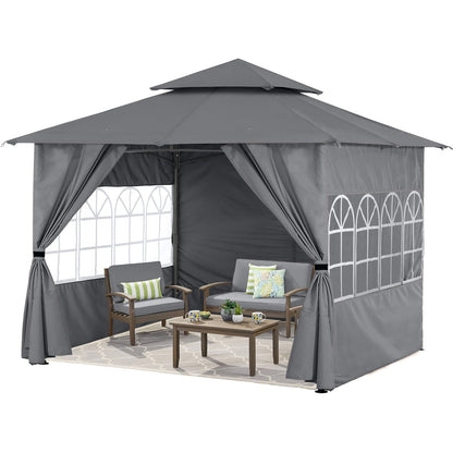 Outdoor Gazebo with Sidewalls and Church Window