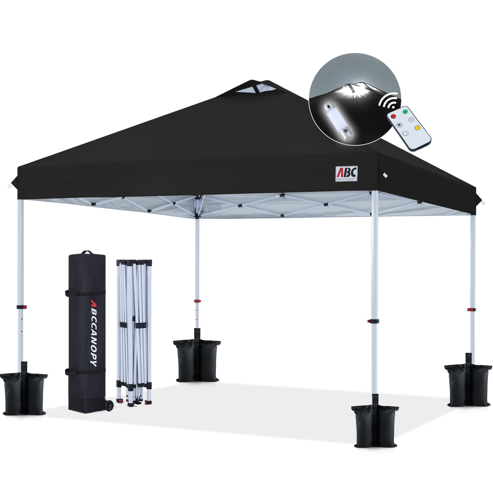Durable Easy Pop up Canopy Tent 10x10 with LED Lights