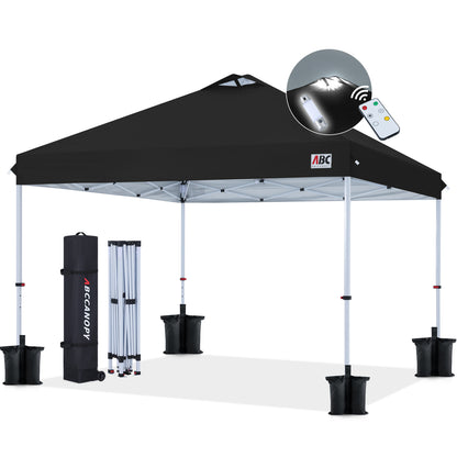 Durable Easy Pop up Canopy Tent 10x10 with LED Lights