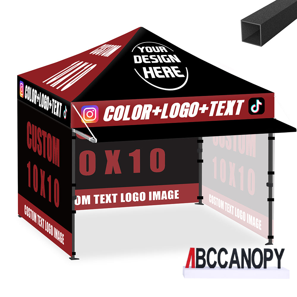 Custom Canopy 10x10 with Awning &amp; Sidewalls S1 Commercial