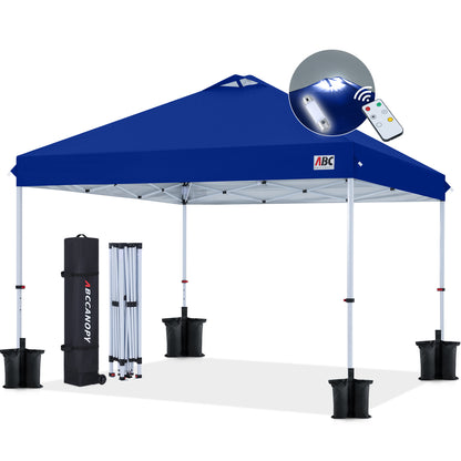 Durable Easy Pop up Canopy Tent 10x10 with LED Lights