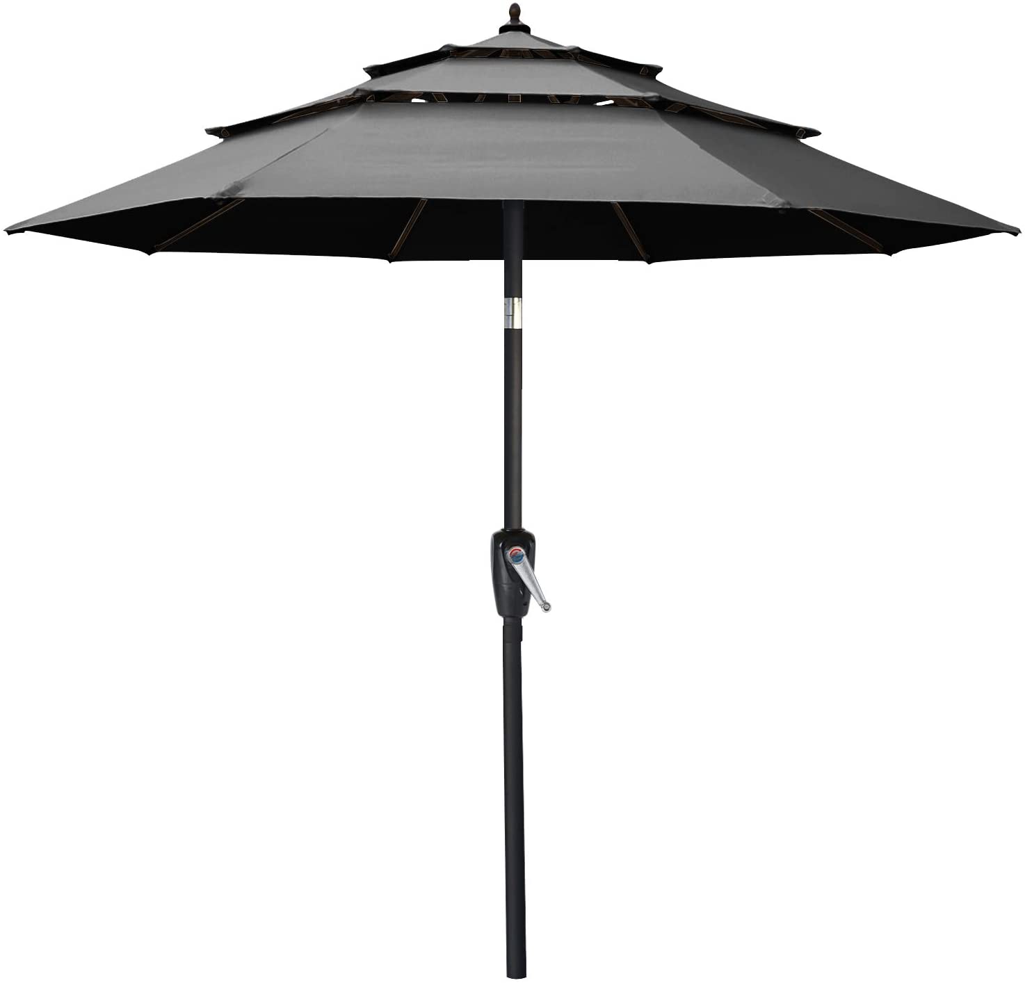 abccanopy cantilever patio umbrellas 3 Tiers Patio Umbrella Outdoor Table Umbrella Khaki / 10FT