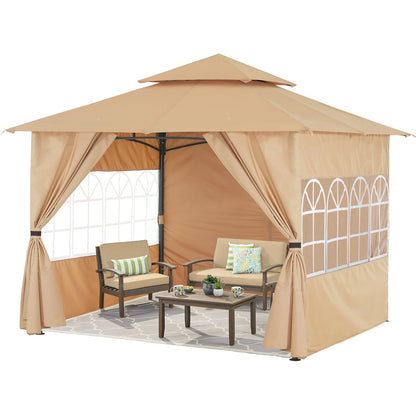 Outdoor Gazebo with Sidewalls and Church Window