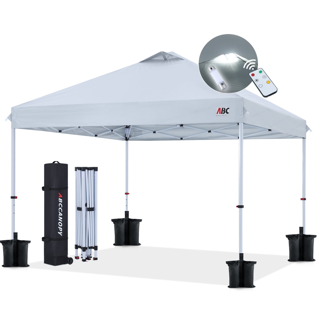 Durable Easy Pop up Canopy Tent 10x10 with LED Lights
