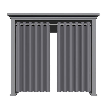 Waterproof Sun Blocking Patio Privacy Drapes with Grommets for Gazebo, Porch, Pergola, Cabana (1 Piece)